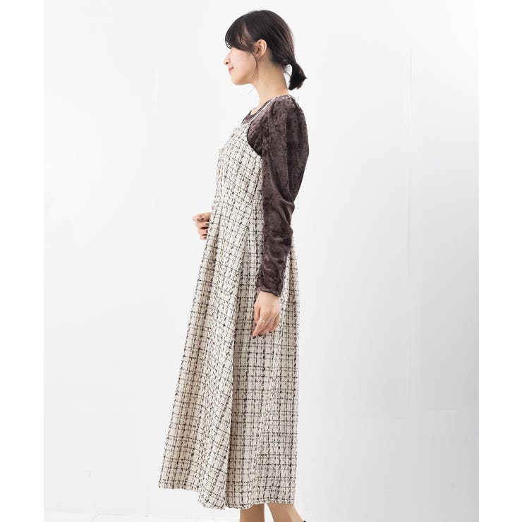 インナーＳＥＴツイードフレアーキャミワンピース | rps | 詳細画像32 