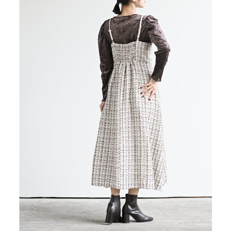 インナーＳＥＴツイードフレアーキャミワンピース | rps | 詳細画像4 