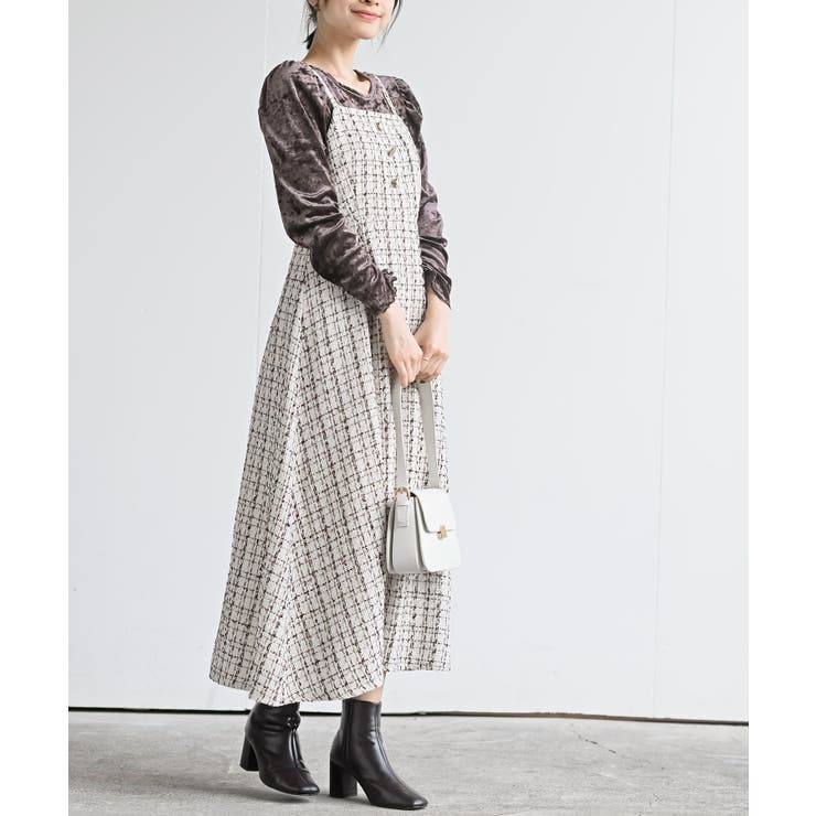 インナーＳＥＴツイードフレアーキャミワンピース | rps | 詳細画像5 