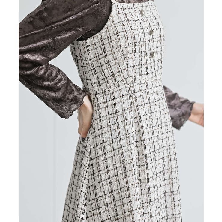 インナーＳＥＴツイードフレアーキャミワンピース | rps | 詳細画像9 