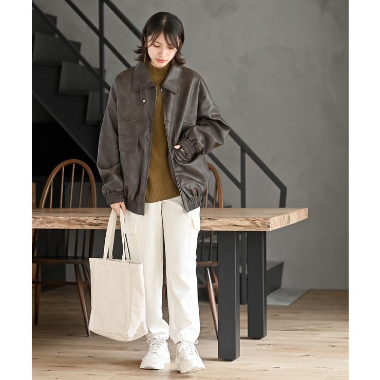 合皮ビッグブルゾン | rps | 詳細画像12 