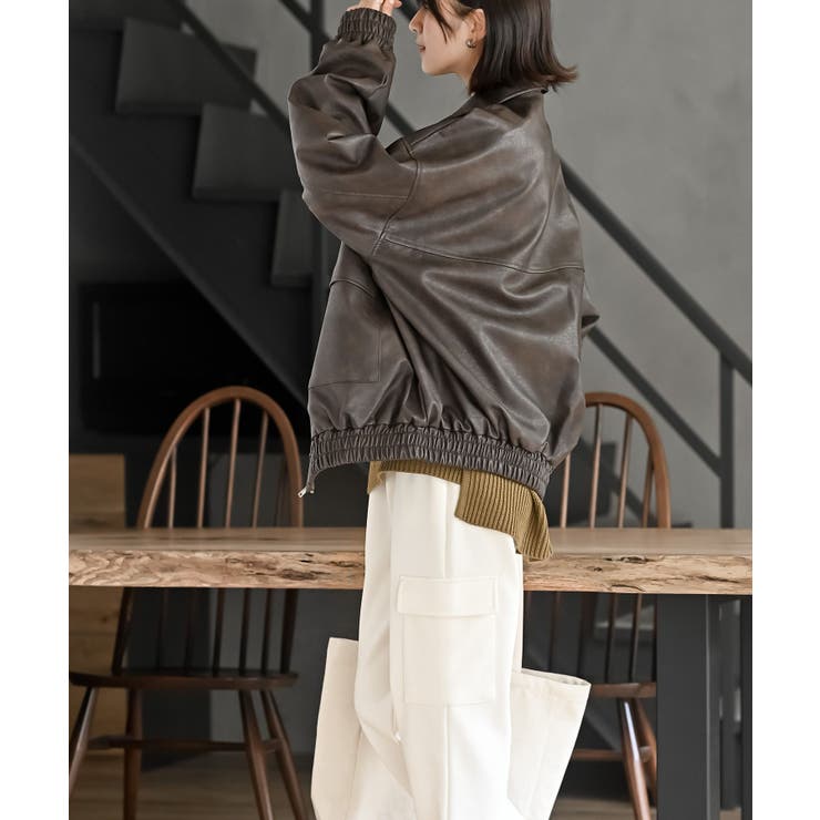 合皮ビッグブルゾン | rps | 詳細画像13 