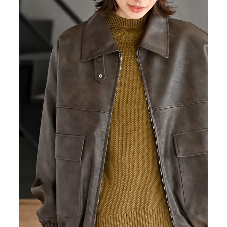 合皮ビッグブルゾン | rps | 詳細画像16 