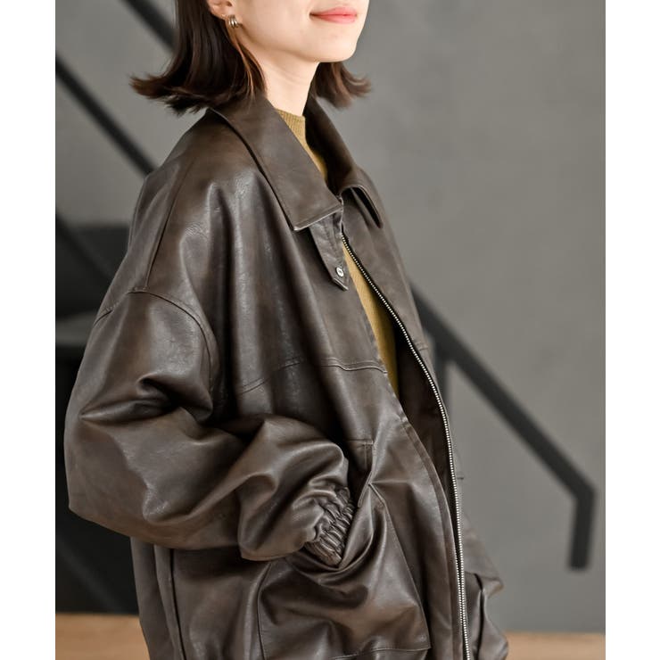 合皮ビッグブルゾン | rps | 詳細画像17 