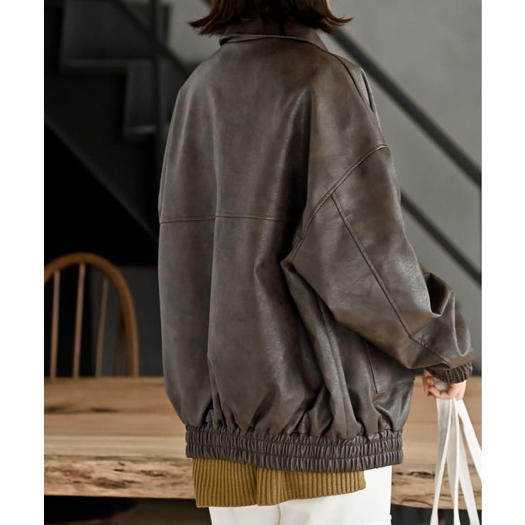 合皮ビッグブルゾン | rps | 詳細画像18 