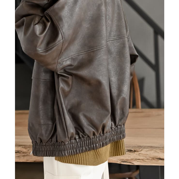 合皮ビッグブルゾン | rps | 詳細画像19 