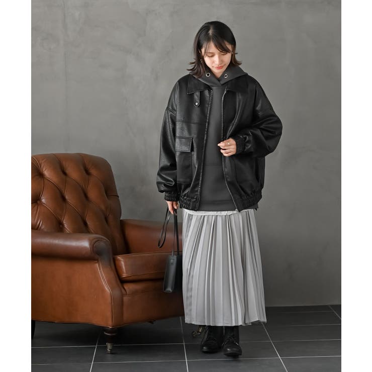 合皮ビッグブルゾン | rps | 詳細画像2 