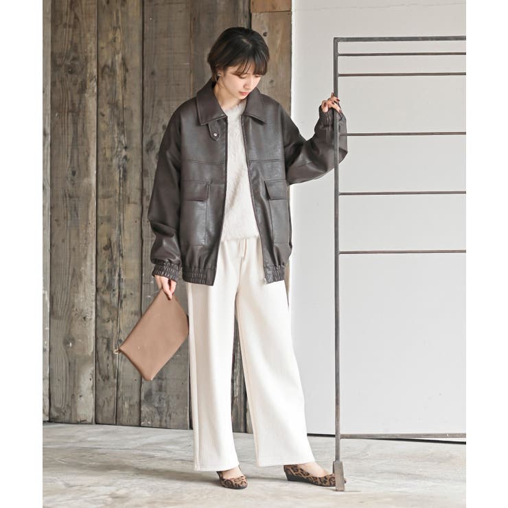 合皮ビッグブルゾン | rps | 詳細画像20 