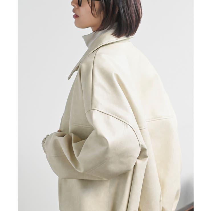 合皮ビッグブルゾン | rps | 詳細画像26 