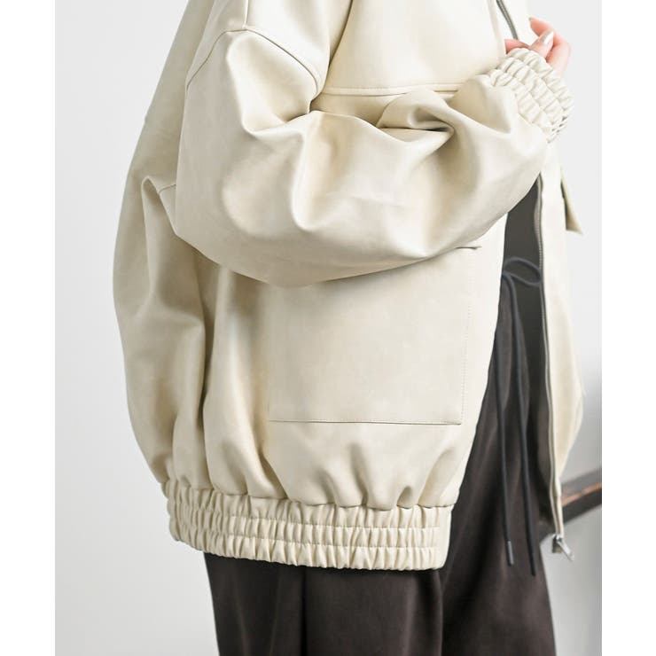 合皮ビッグブルゾン | rps | 詳細画像28 