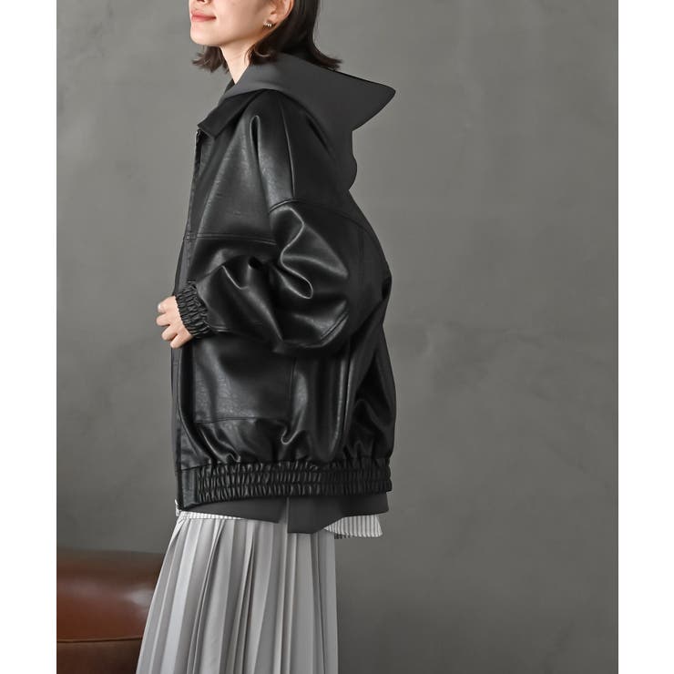 合皮ビッグブルゾン | rps | 詳細画像3 