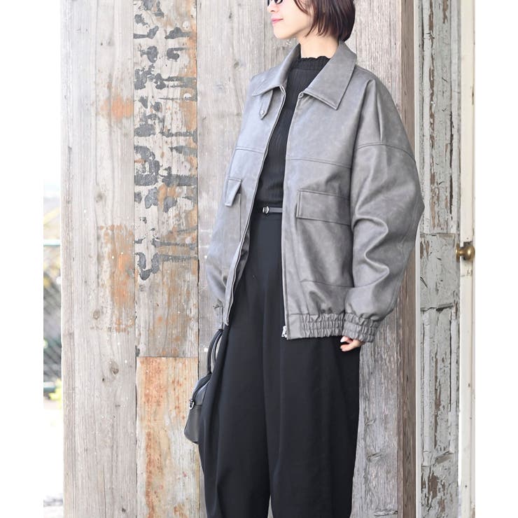 合皮ビッグブルゾン | rps | 詳細画像30 