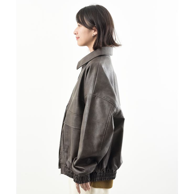 合皮ビッグブルゾン | rps | 詳細画像37 