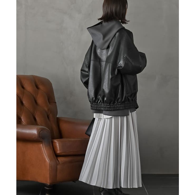 合皮ビッグブルゾン | rps | 詳細画像4 