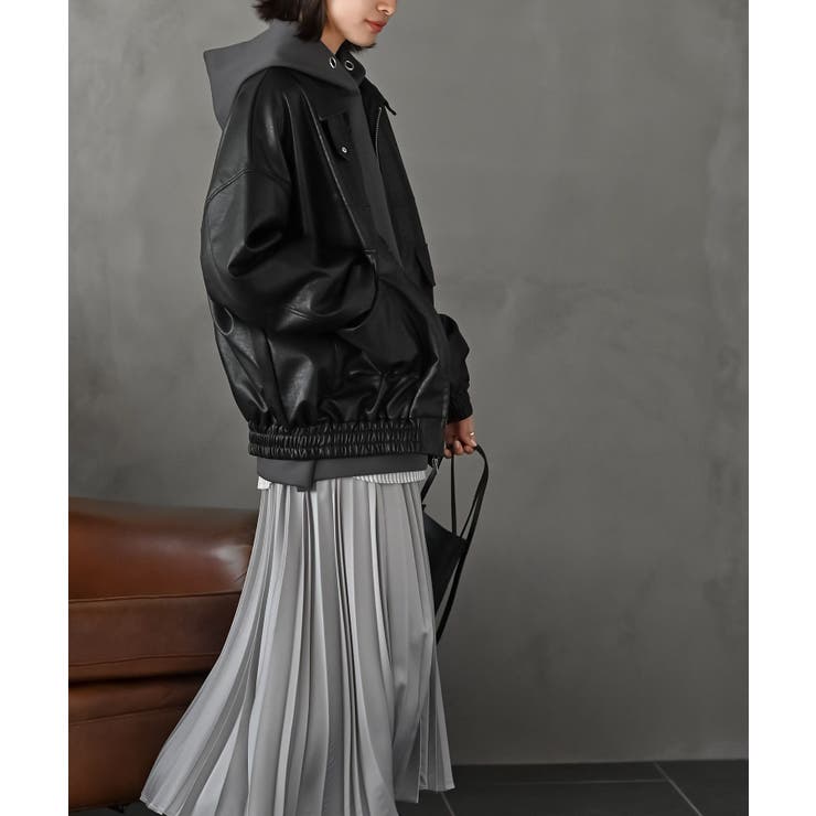 合皮ビッグブルゾン | rps | 詳細画像5 