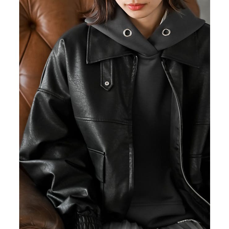 合皮ビッグブルゾン | rps | 詳細画像6 