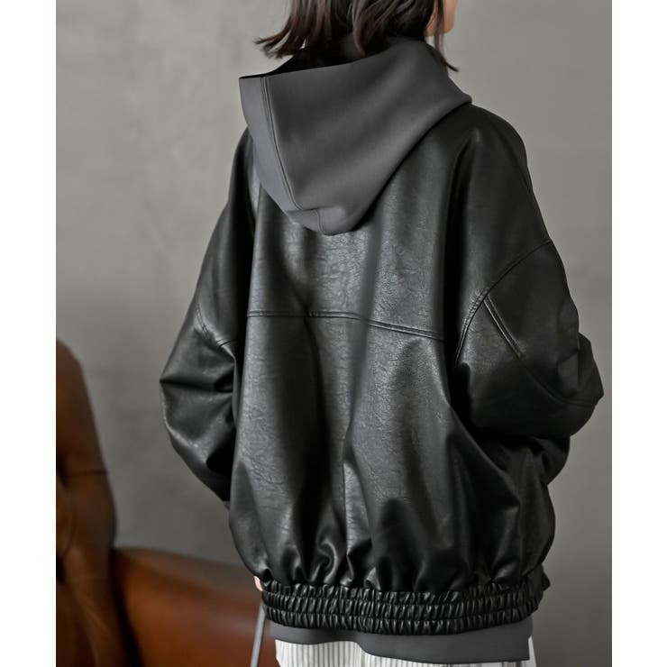 合皮ビッグブルゾン | rps | 詳細画像8 