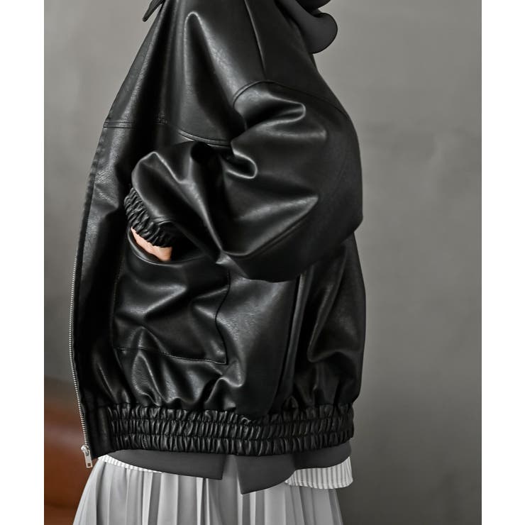 合皮ビッグブルゾン | rps | 詳細画像9 