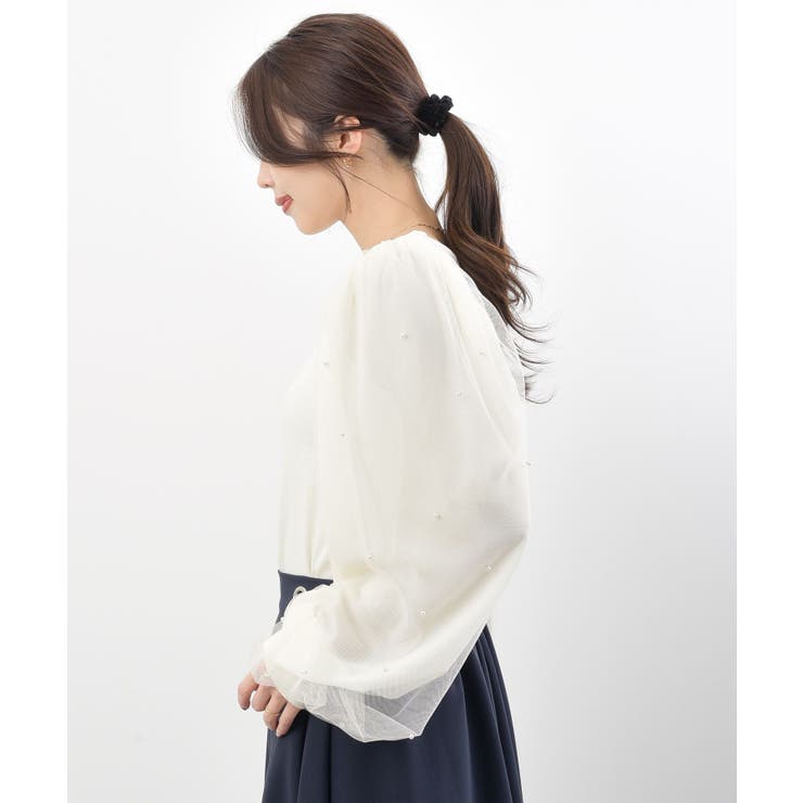 チュールパールスリーブカットプルオーバー | rps | 詳細画像22 