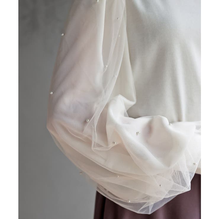 チュールパールスリーブカットプルオーバー | rps | 詳細画像6 