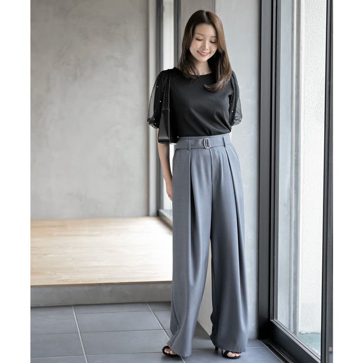 チュールパールハーフスリーブカットプルオーバー | rps | 詳細画像2 