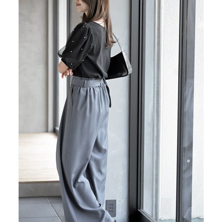 チュールパールハーフスリーブカットプルオーバー | rps | 詳細画像5 