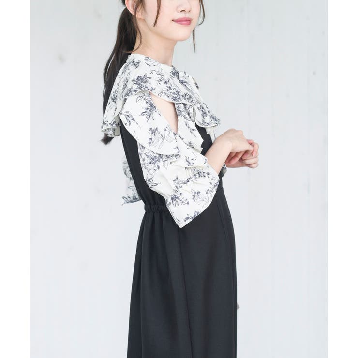 ボータイフリルブラウスドッキングワンピース[品番：RPSW0001818]｜rps