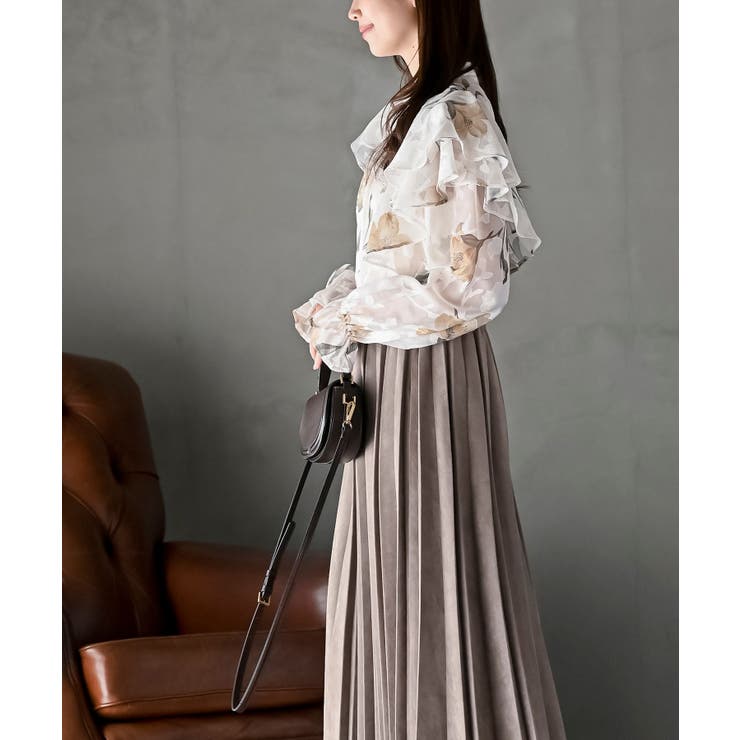 ジャガード花柄フリルブラウス | rps | 詳細画像12 