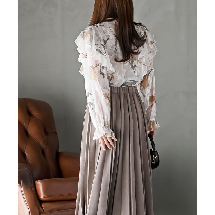 ジャガード花柄フリルブラウス | rps | 詳細画像13 