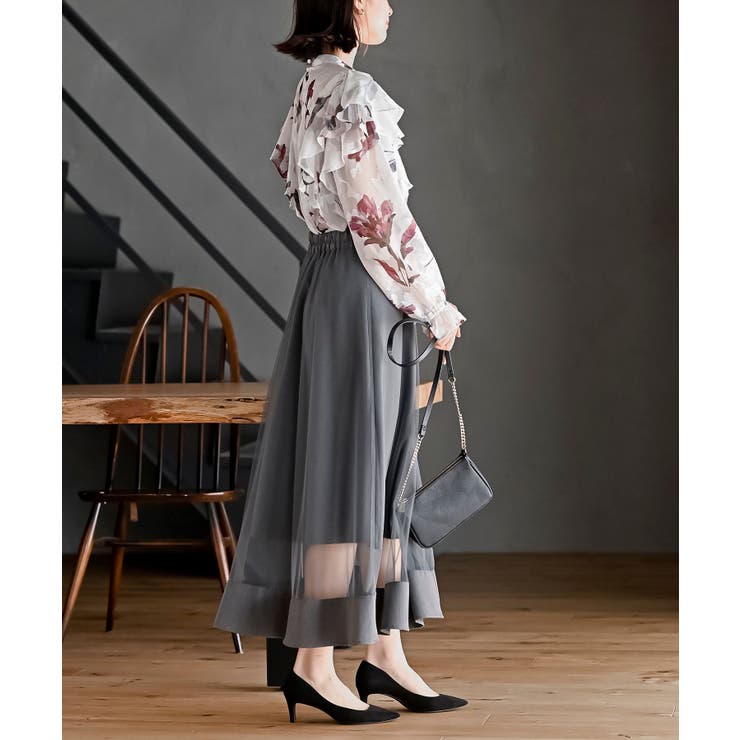 ジャガード花柄フリルブラウス | rps | 詳細画像22 