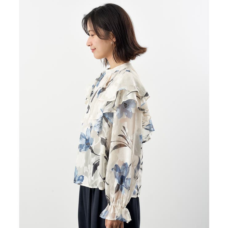 ジャガード花柄フリルブラウス | rps | 詳細画像27 