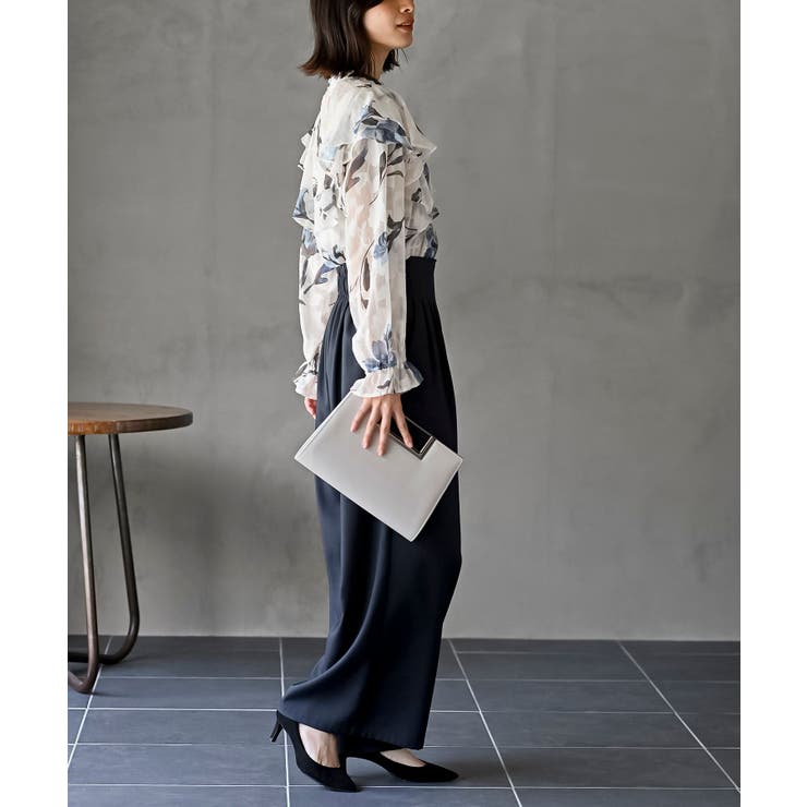 ジャガード花柄フリルブラウス | rps | 詳細画像5 