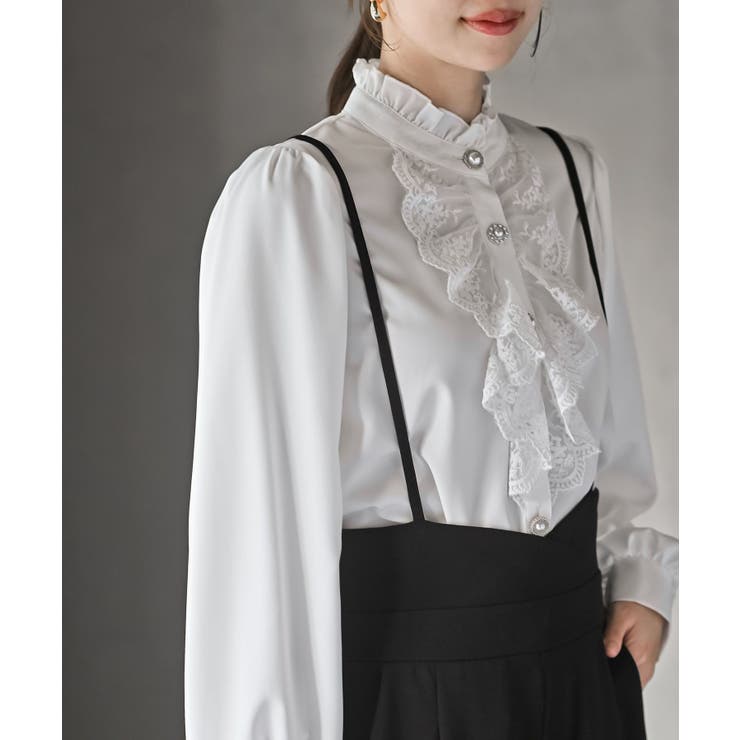フリルレース付きブラウス | rps | 詳細画像1 