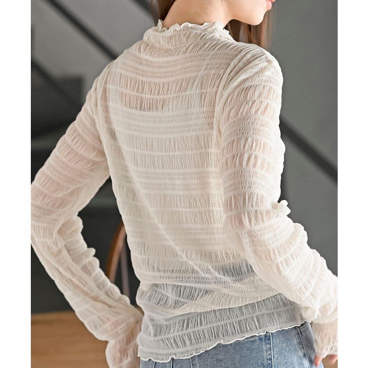 シアーレースプチハイネックカットソー | rps | 詳細画像16 