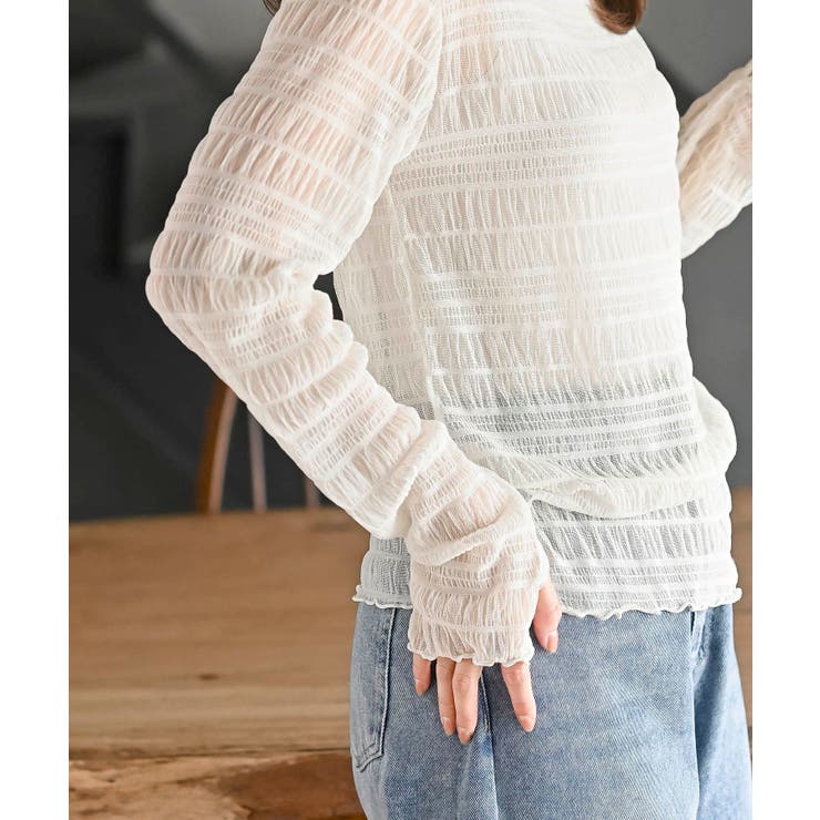 シアーレースプチハイネックカットソー | rps | 詳細画像17 