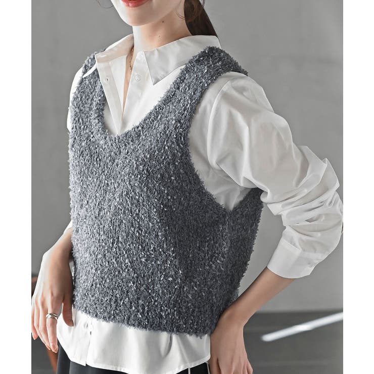 ペーパーヤーンベスト×ブラウスアンサンブル | rps | 詳細画像14 