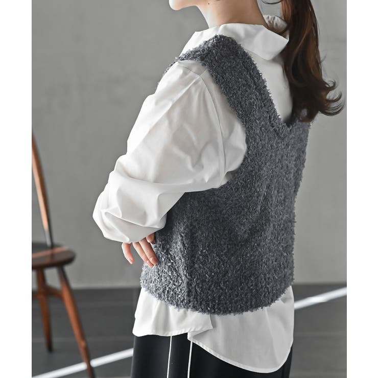 ペーパーヤーンベスト×ブラウスアンサンブル | rps | 詳細画像15 