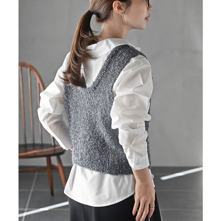 ペーパーヤーンベスト×ブラウスアンサンブル | rps | 詳細画像16 