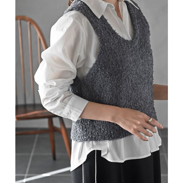 ペーパーヤーンベスト×ブラウスアンサンブル | rps | 詳細画像17 