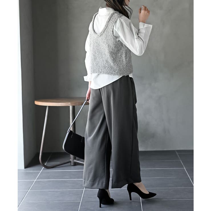 ペーパーヤーンベスト×ブラウスアンサンブル | rps | 詳細画像3 