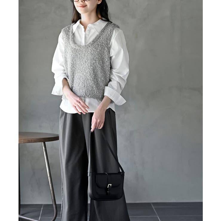 ペーパーヤーンベスト×ブラウスアンサンブル | rps | 詳細画像5 