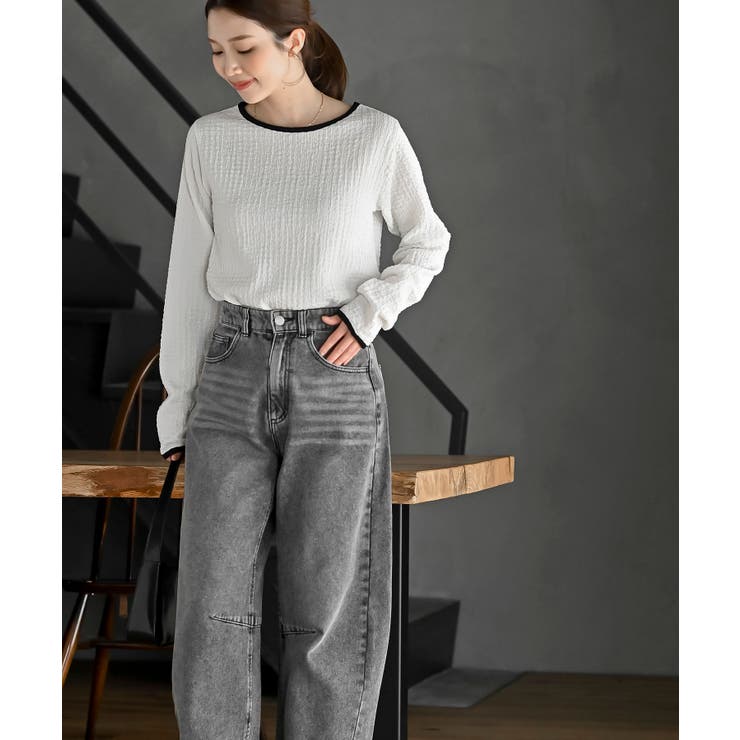 配色ふくれジャガードアソートカットソー | rps | 詳細画像5 