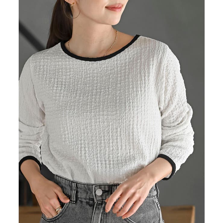 配色ふくれジャガードアソートカットソー | rps | 詳細画像6 