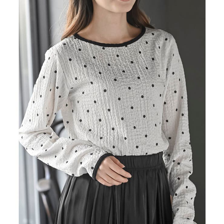 オフホワイト2 | 配色ふくれジャガードアソートカットソー | rps