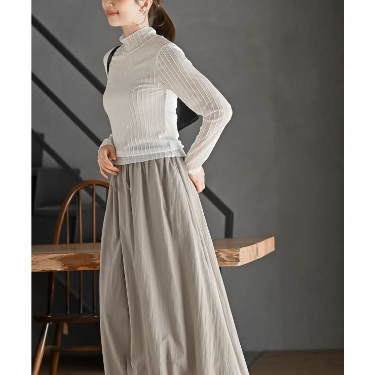 シアーストライプハイネックカットソー | rps | 詳細画像3 