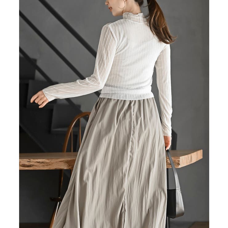 シアーストライプハイネックカットソー | rps | 詳細画像4 