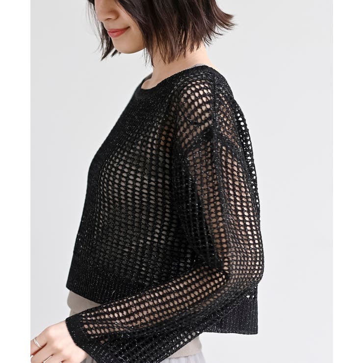 ラメメッシュニットプルオーバー | rps | 詳細画像15 