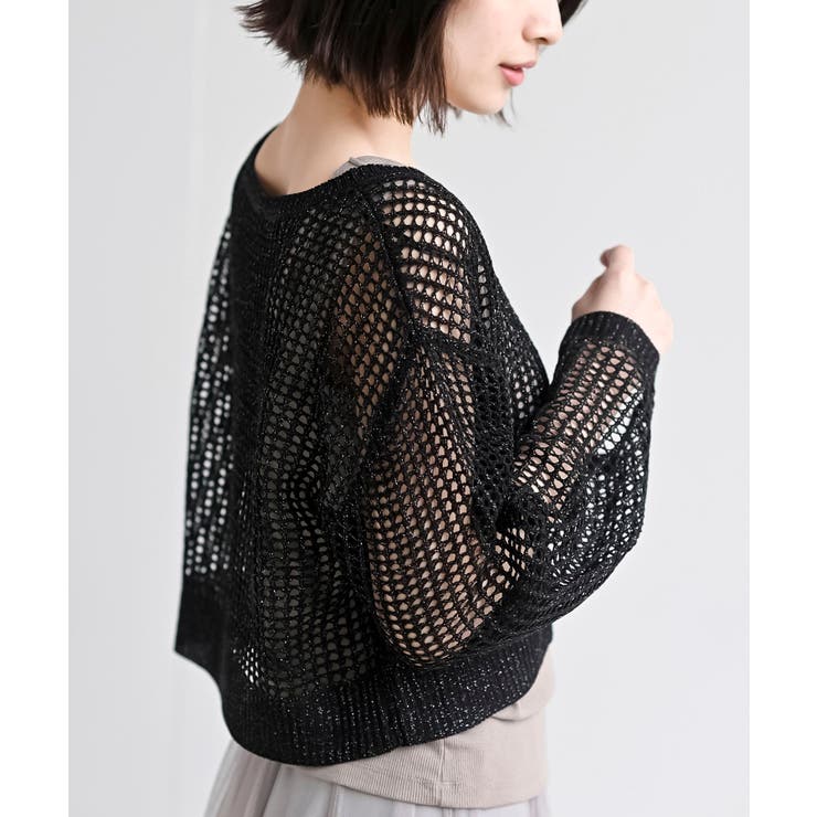 ラメメッシュニットプルオーバー | rps | 詳細画像16 