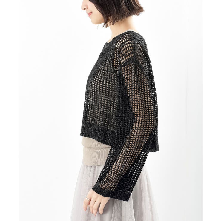 ラメメッシュニットプルオーバー | rps | 詳細画像18 