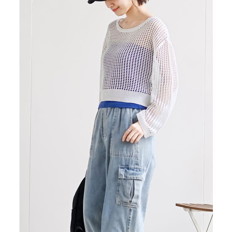 ラメメッシュニットプルオーバー | rps | 詳細画像3 